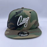 Snapback - 1Liner in WHITE Classic Puff on “Camo”