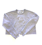 Ladies - CROP crew sweatshirt in HEATHER GREY