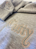 Ladies - CROP crew sweatshirt in HEATHER GREY