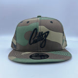 Snapback - 1Liner in BLACK Classic Puff on “Camo”
