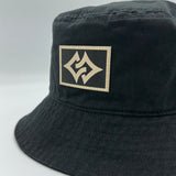 Bucket Hat - BOX logo in GOLD on “BLACK”