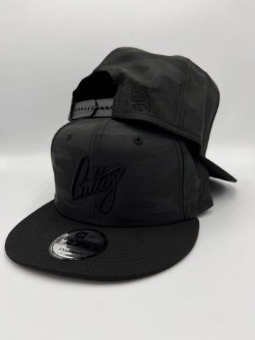Snapback - 1Liner Classic Puff “Black on Black Camo”