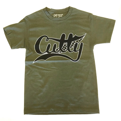 T-shirt “Classic Cutty Checkered Flag” in Olive